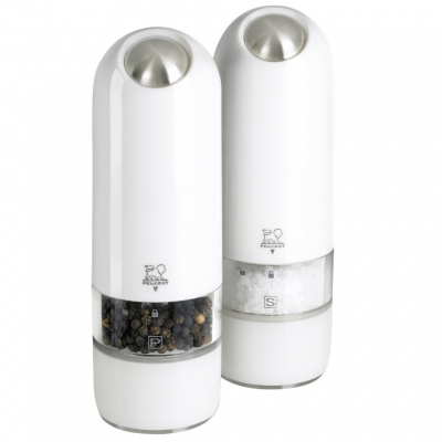 Darčekový set Peugeot elektrických mlynčekov na korenie a soľ biely ALASKA