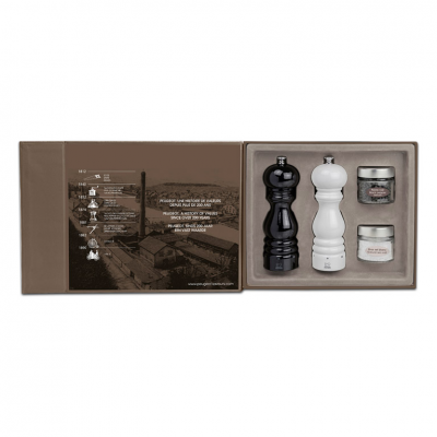 Peugeot Dárkový set mlýnků na pepř a sůl Paris U'Select, lakovaný černý a bílý 18 cm