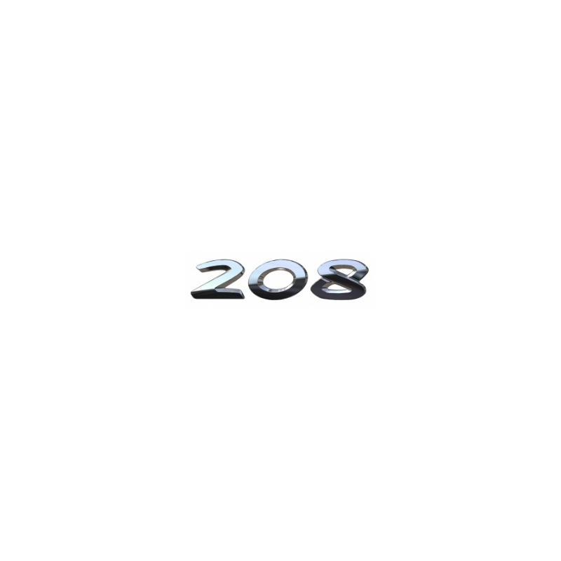 Štítok "208" zadná časť vozidla Peugeot 208