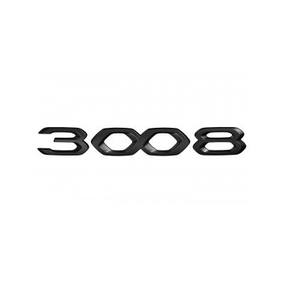 Badge "3008" front BLACK Peugeot 3008 SUV (P84) 2020