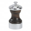Peugeot PALACE patiné Pepper Mill - wood and silver-plated metal, 10 cm