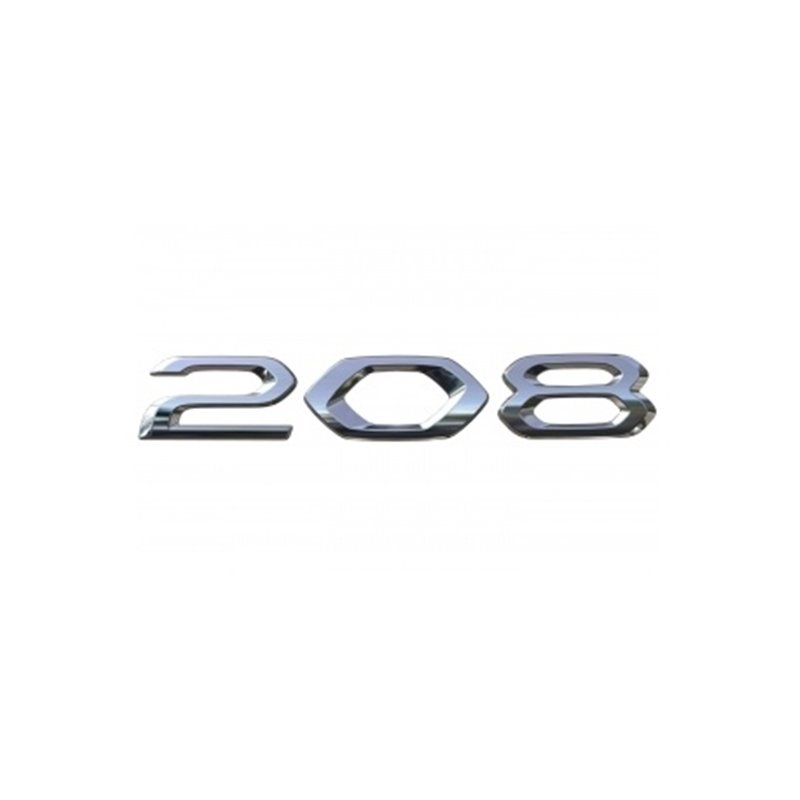 Štítok "208" predná časť vozidla Peugeot 208 (P21)