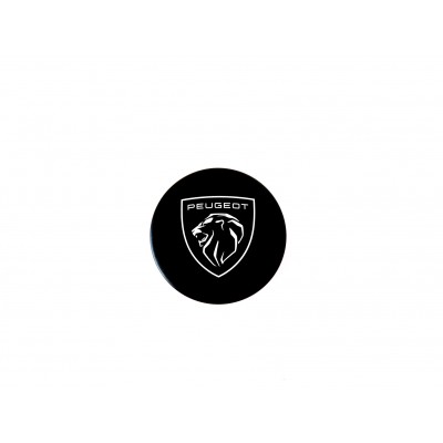 Badge magnetico nero con logo Peugeot