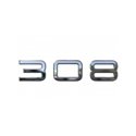 Badge "308" rear Peugeot 308 III (P5)