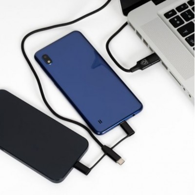 USB-Kabelsatz 3 in 1 LIGHTNING + MICRO-USB + USB-C