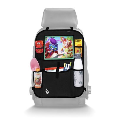 Seat organizer with tablet pocket